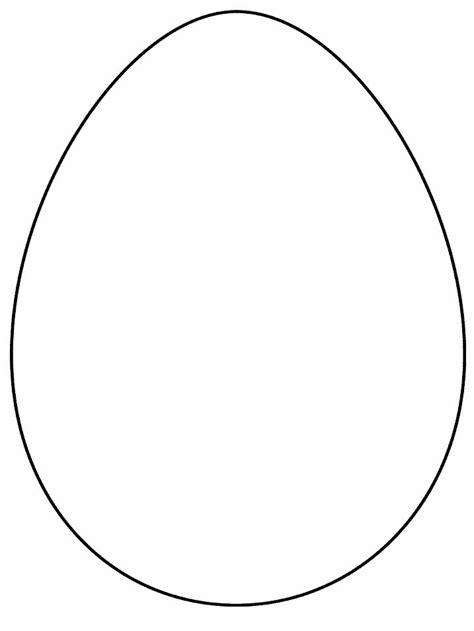 Easter Egg Template for Coloring