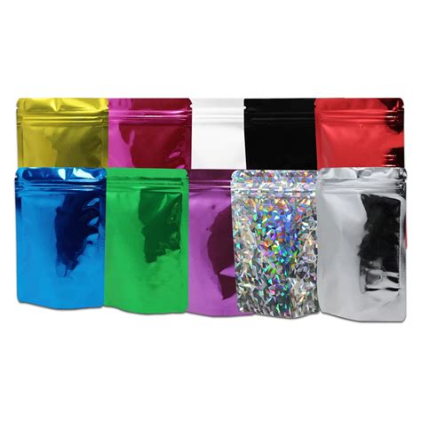 200Pcs /Lot 8.5*13cm Colorful ZipLock Stand Up Aluminum Foil Pouch ...