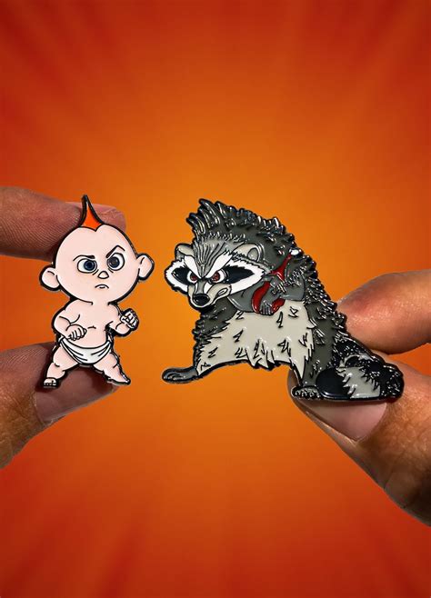 Jack Jack Vs Raccoon Enamel Pins | Etsy