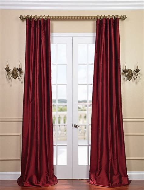 Bold Red Thai Silk Curtains - Traditional - Curtains - san francisco - by Half Price Drapes