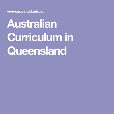 Australian Curriculum in Queensland | Australian curriculum, Curriculum, Queensland