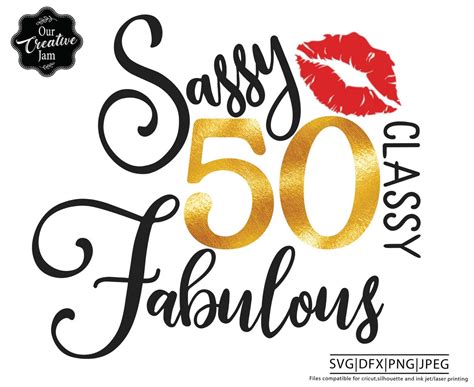 50 and Fabulous Svg 50 and Fab Svg 50th Birthday Svg for - Etsy