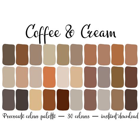 Cream Coffee Color Palette | ubicaciondepersonas.cdmx.gob.mx
