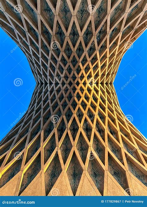 Azadi Tower, Tehran, Iran - 08/17/2019. Azadi Tower from Below. Modern Architecture. Editorial ...