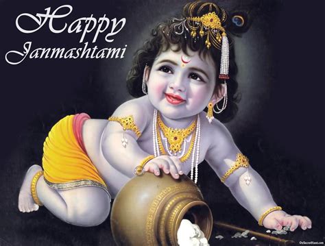 Happy Janmashtami Cute Bal Krishna Graphic | Happy janmashtami ...