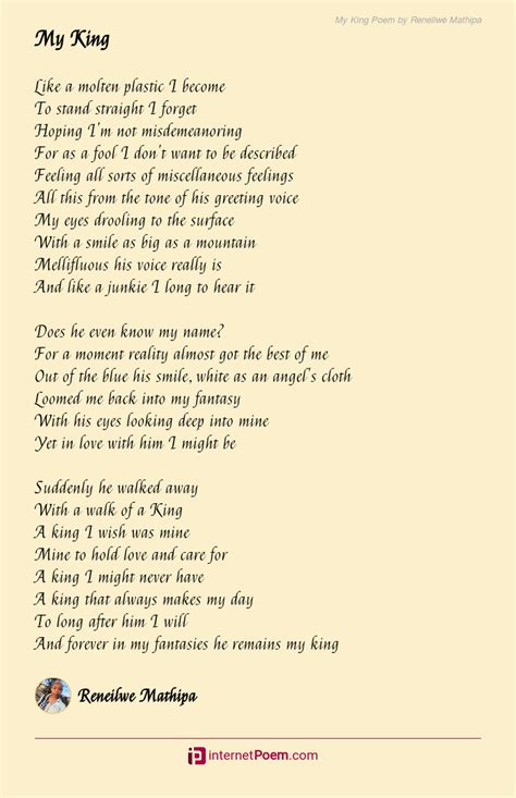 My King Poem by Reneilwe Mathipa