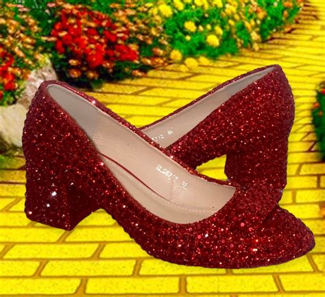 Ruby Slippers Shoes Ruby Crystal Pumps Wizard of Oz Dorothy - Etsy UK