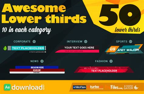 LOWER THIRD 11864073 (VIDEOHIVE) - FREE DOWNLOAD - Free After Effects ...