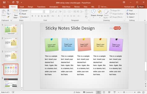 Free Sticky Notes PowerPoint Template