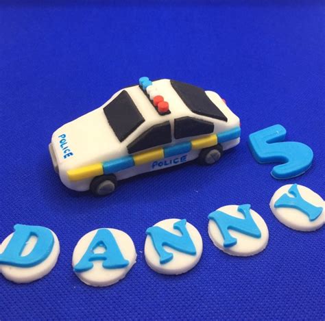 Police Car Policeman Cake Topper Handmade Edible Personalised | Etsy