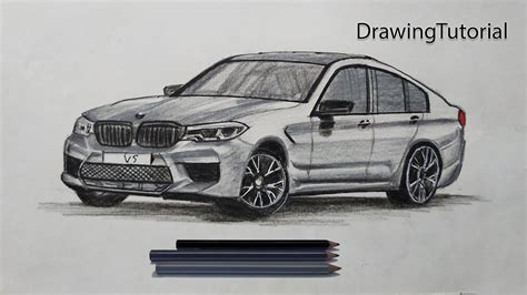 How to Draw BMW M5 Car Step by Step (Very Easy) - YouTube