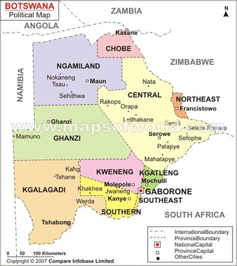 Gaborone Map - Botswana