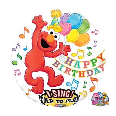 28" Packaged Happy Birthday Elmo Sing-A-Tune Balloon - Walmart.com