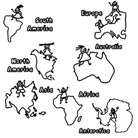 Seven Continents Coloring Page at GetDrawings | Free download