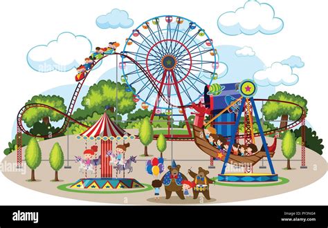 A map of theme park illustration Stock Vector Image & Art - Alamy