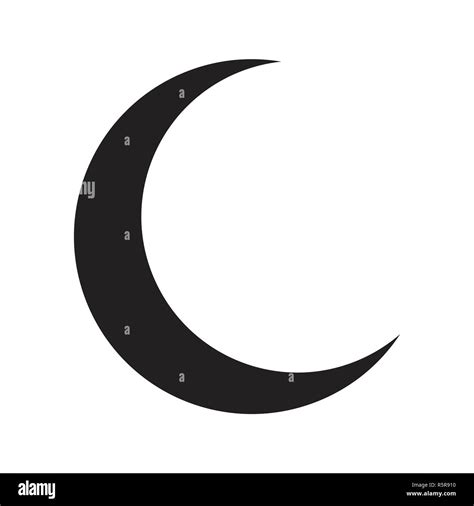 crescent moon silhouette vector symbol icon design Stock Photo - Alamy