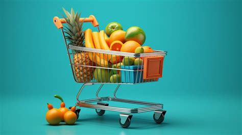 Premium AI Image | design featuring a supermarket trolley mockup right