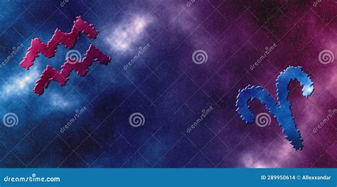 Aquarius and Aries Compatibility Stock Photo - Image of starry ...