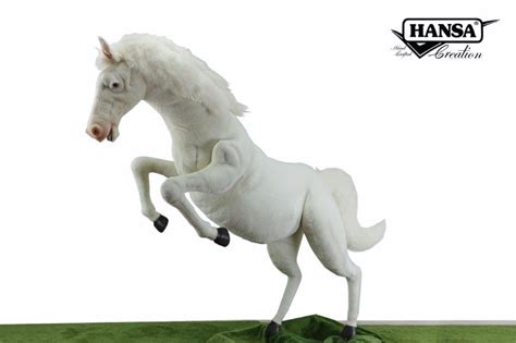 0866 – Horse White Standing on 2 Legs 225cm.L – Hansa Creation Inc.