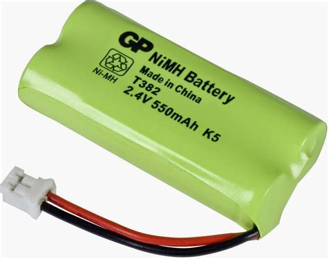 NiMH 2.4V: GP Phone Battery NiMH 2.4v 550mAh [ACCU-T382]