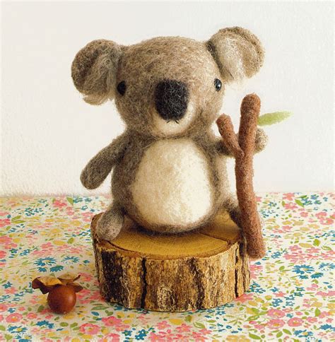 Free Japanese Craft Patterns: Wool Felt Koala Bear Free Japanese Needle Felting Pattern Download