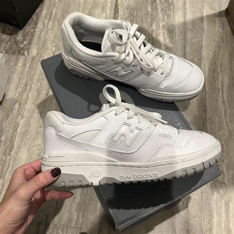 New Balance 550 White/grey Purchased from StockX... - Depop