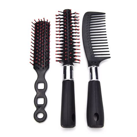 3Pcs/Set Profession Hair Comb Hair Care Anti Scald Detangling Combs Hair Brush Head Massage Tool ...