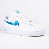 Nike Air Force 1 White Custom 'Hydroplane' w/ Custom Insoles Edition