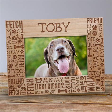 Engraved Static Word Art Wooden Pet Frame | GiftsForYouNow
