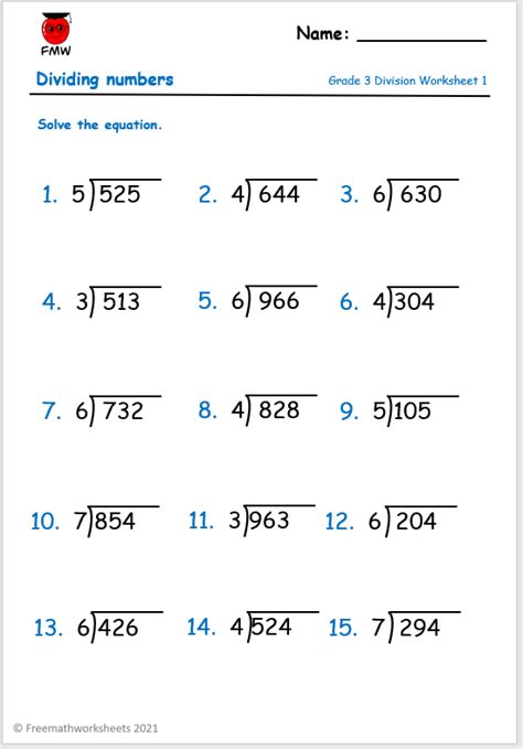 Division Worksheets For Grade 3 – Martin Lindelof