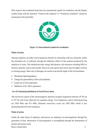 Use of Radiation in food preservation | PDF