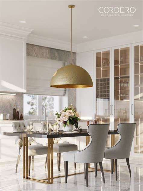 Brushed Brass Hammered Dome Pendant Light Fixture | Dome pendant lighting, Pendant light ...