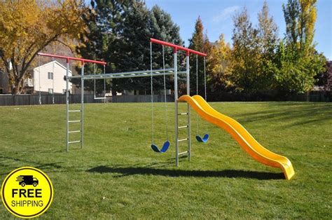 Monkey Bar T-Swing Playground & Jungle Gym | Monkey bars, Swing set ...