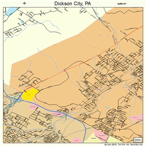 Dickson City Pennsylvania Street Map 4219160