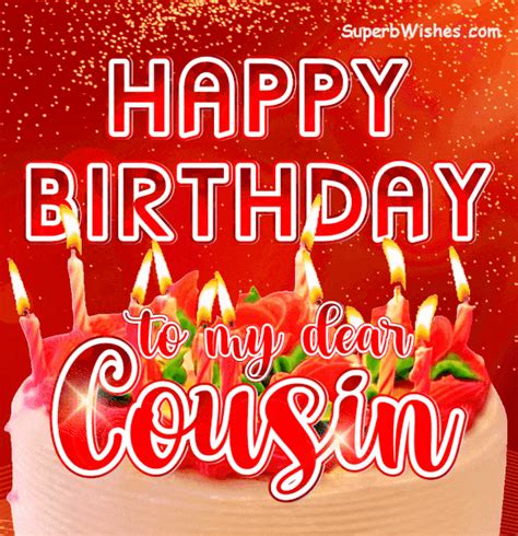 Birthday Cake With Candles GIF - Happy Birthday, Cousin! | SuperbWishes