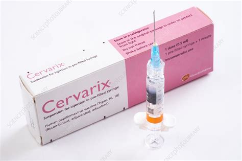 Cervarix HPV vaccine - Stock Image - C026/2455 - Science Photo Library