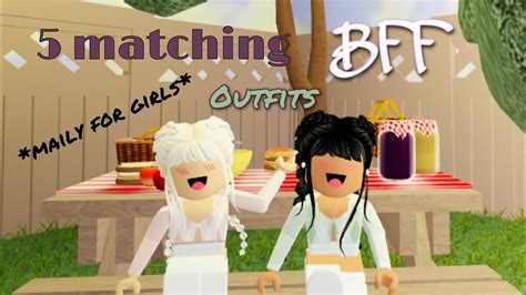 5 MATCHING BFF OUTFITS ON ROBLOX! W/Pepitaboo - YouTube