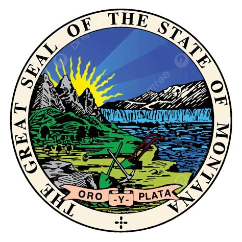 State Seal Of Montana Usa Vector State Vector, Usa, Vector, State PNG ...