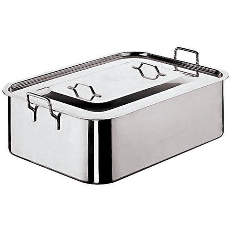 World Cuisine Roasting Pan with Cover, Stainless Steel, 11965-50 ...