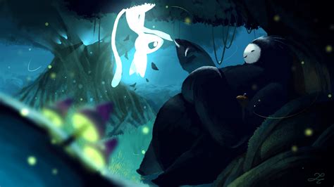 Just found this great art of ori and naru. Credit - ashkael : r/OriAndTheBlindForest