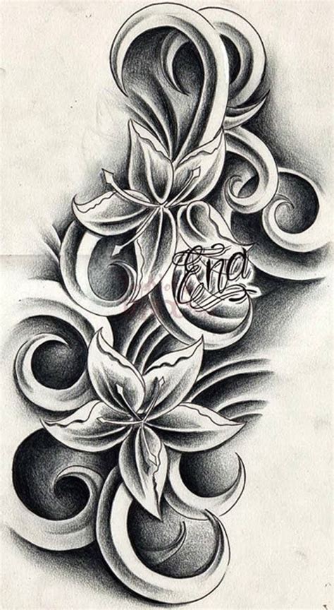 Cattleya Flower Tattoo Black And White 90754 Res: 723x962 pixels a ...