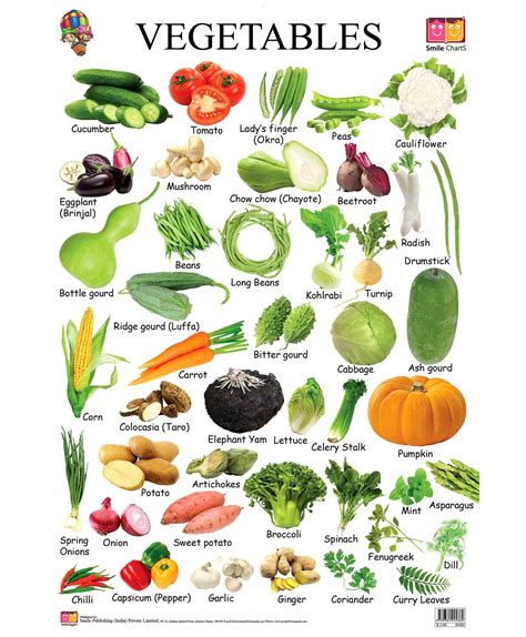 Vegetable pictures, List of vegetables, Vegetable chart