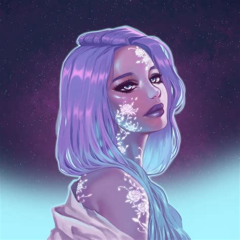 My new galaxy girl character! : r/drawing