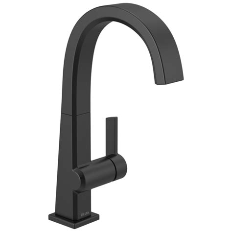 Delta Pivotal Matte Black Single Handle Bar and Prep Kitchen Faucet in ...