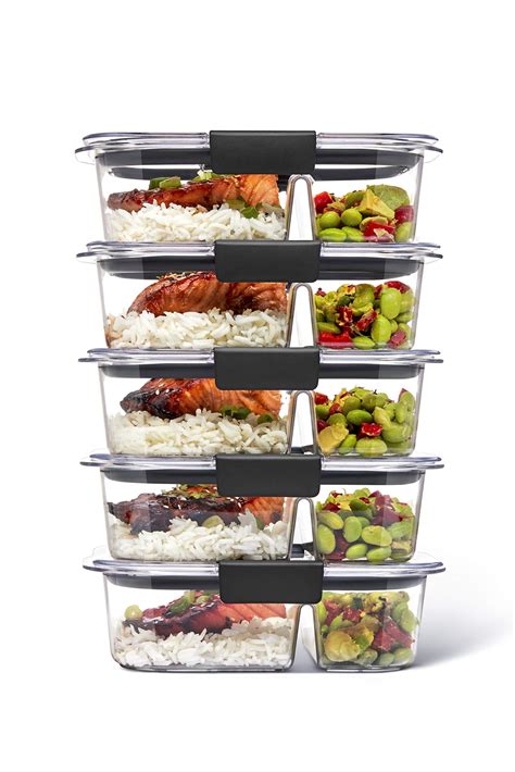 Buy RubbermaidBrilliance BPA Free Food Storage Containers with Lids, Airtight, for Lunch, Meal ...