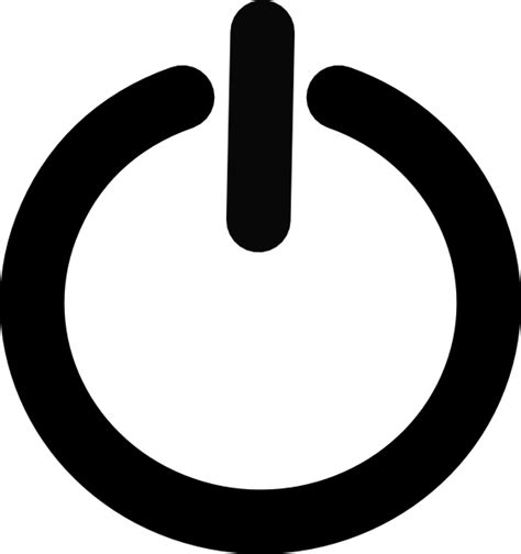 Black Power Button Clip Art at Clker.com - vector clip art online, royalty free & public domain