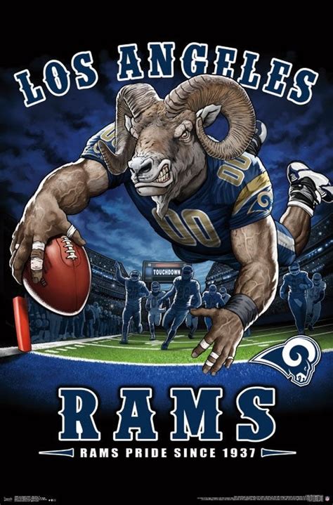 Los Angeles Rams "Rams Pride Since 1937" NFL Theme Art Poster - Liquid – Sports Poster Warehouse