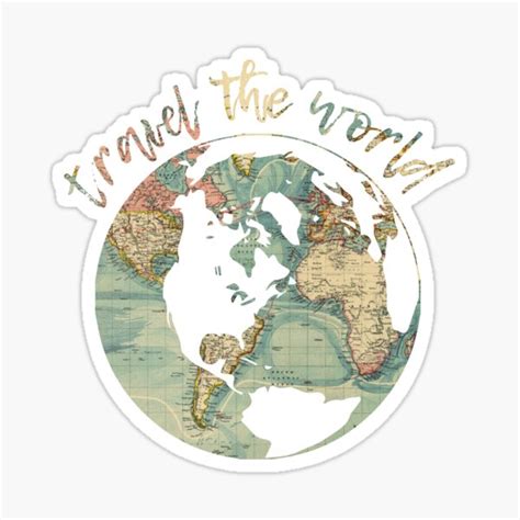 "travel the world map" Sticker for Sale by cgidesign | Redbubble