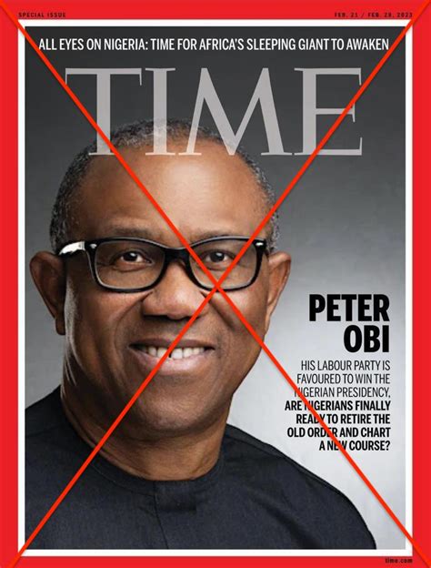 FACT-CHECK: Peter Obi hasn't been featured on Time Magazine's cover ...