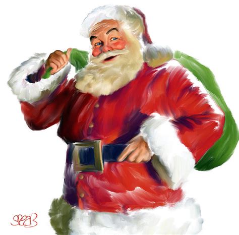 Santa Claus Painting by Mark Spears - Pixels